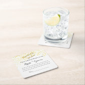 Faux, Gold Confetti, advies en goedmaakt Kartonnen Onderzetters (Insitu)