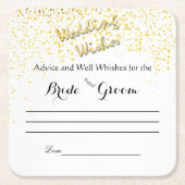 Faux, Gold Confetti, advies en goedmaakt Kartonnen Onderzetters (Voorkant)