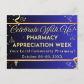 Faux Gold Confetti Apotheek Waardering Briefkaart (Voorkant)