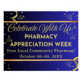 Faux Gold Confetti Apotheek Waardering Poster (Voorkant)