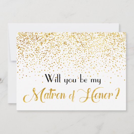 Faux Gold Confetti... ben je mijn maatje van eer? Kaart (Voorkant)