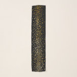 Faux Gold Confetti Black Glam Sjaal<br><div class="desc">Dek de zalen en jezelf ook af met deze chiffon scarf. Dit ontwerp is voorzien van een zwarte achtergrond met een faux gouden confetti die rond is gestrooid. Het perfecte cadeau voor die speciale vrouw in je leven. Ontworpen door een wereldberoemde kunstenaar © Tim Coffey.</div>