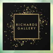 Faux Gold Confetti Black Raamsticker (Vel 3)