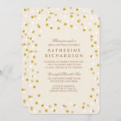 Faux Gold Confetti Bridal Shower Kaart (Voorkant / Achterkant)