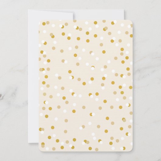Faux Gold Confetti Bridal Shower Kaart (Achterkant)