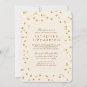 Faux Gold Confetti Bridal Shower Kaart (Voorkant)