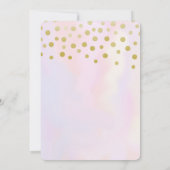 Faux Gold Confetti Engagement Party Kaart (Achterkant)