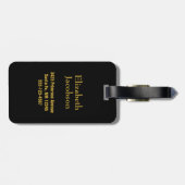 Faux Gold Confetti & Graduation Cap Class of 20xx Bagagelabel (Achterkant horizontaal)