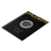 Faux Gold Confetti & Graduation Cap Class of 20xx Notitieboek (Linkerzijde)