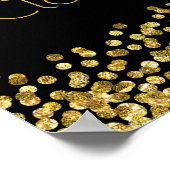 Faux Gold Confetti & Graduation Cap Class of 20xx Poster (Hoek)