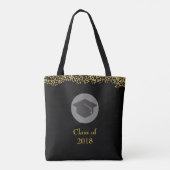 Faux Gold Confetti & Graduation Cap Class of 20xx Tote Bag (Achterkant)