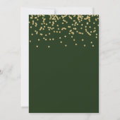 Faux Gold Confetti Green Merry kerst Kaart (Achterkant)