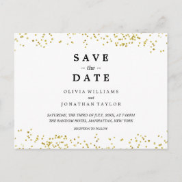 Faux Gold Confetti | Het Briefkaart Datum opslaan