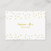 Faux Gold Confetti Honeymoon Fund Informatiekaartje (Achterkant)