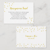 Faux Gold Confetti Honeymoon Fund Informatiekaartje (Voorkant / Achterkant)