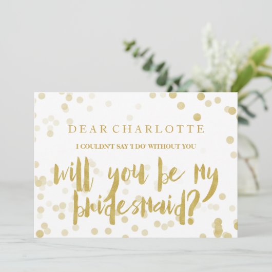 Faux Gold Confetti... Kaart (Staand voorkant)