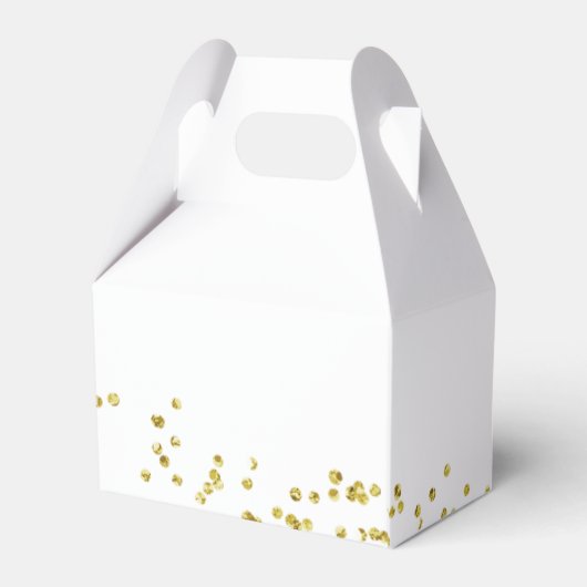 Faux Gold Confetti | Moderne bruiloft Bedankdoosjes (Achterkant)