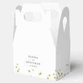 Faux Gold Confetti | Moderne bruiloft Bedankdoosjes (Geopend)