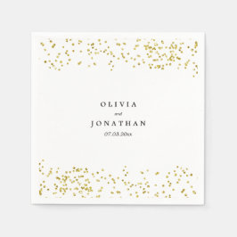 Faux Gold Confetti | Moderne huwelijksservetten Servet