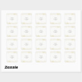 Faux Gold Confetti | Moderne trouwstickers Vierkante Sticker (Vel)