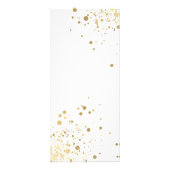 Faux Gold Confetti op de moderne witte Rack Kaart (Achterkant)