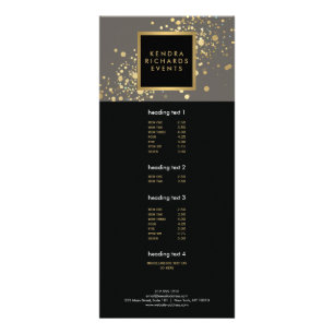 Faux Gold Confetti op Modern Grey Rack Kaart