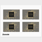 Faux Gold Confetti op Modern Grey Stickers (Vel)