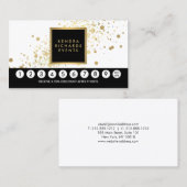 Faux Gold Confetti op Modern White II Loyalty Kaar (Voorkant / Achterkant)