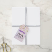 Faux Gold Confetti op Paarse bruiloft Hartelijk da Cadeaulabel (Met Touw)