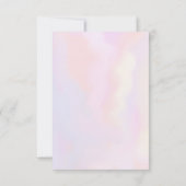 Faux Gold Confetti op Paarse watercolort RSVP (Achterkant)