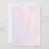 Faux Gold Confetti op Paarse Waterverf bruiloft Kaart (Achterkant)