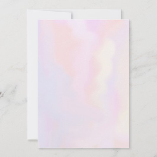 Faux Gold Confetti op Paarse Waterverf bruiloft Kaart (Achterkant)