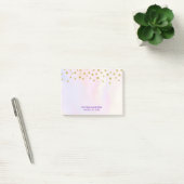 Faux Gold Confetti op Paarse Waterverf met EDDING Post-it® Notes (Kantoor)