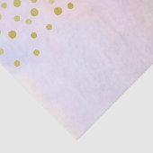 Faux Gold Confetti op Paarse Waterverf Tissuepapier (Detail)