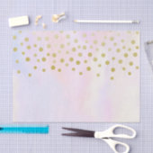 Faux Gold Confetti op Paarse Waterverf Tissuepapier (Craft)