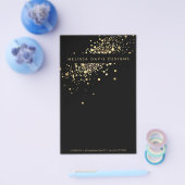 Faux Gold Confetti op zwarte brochure (Enkel)
