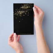 Faux Gold Confetti op zwarte brochure (Hand)