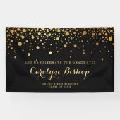 Faux Gold Confetti - Persoonlijk Afstuderen | Zwar Spandoek (Horizontaal)