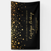 Faux Gold Confetti - Persoonlijk Afstuderen | Zwar Spandoek (Verticaal)