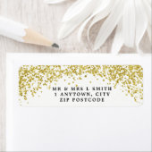 Faux Gold confetti retour adreslabels Etiket (Insitu)
