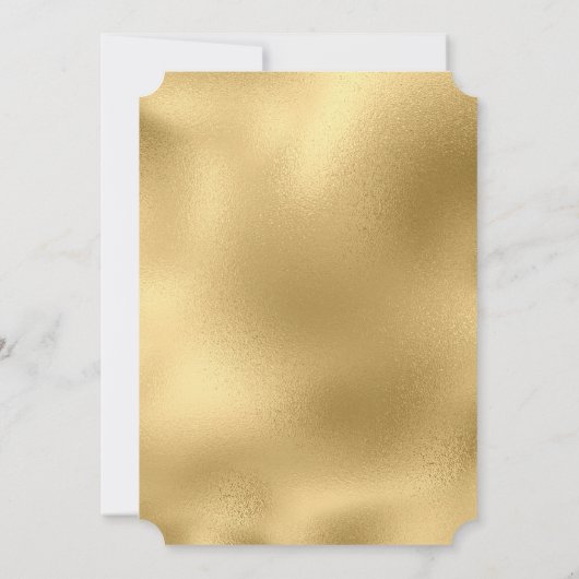 Faux Gold Confetti Stars Groot heropenen Kaart (Achterkant)