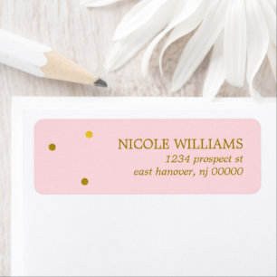 Faux Gold Confetti Stippen Etiket