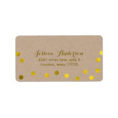Faux Gold Confetti Stippen Etiket (Voorkant)