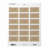 Faux Gold Confetti Stippen Etiket (Full Sheet)
