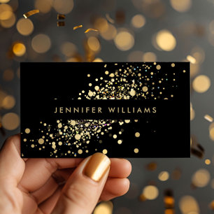 Faux Gold Confetti Stippen Event Planner, Stylist Visitekaartje
