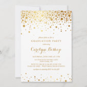 Faux Gold Confetti Stippen Graduation Party Kaart (Voorkant)