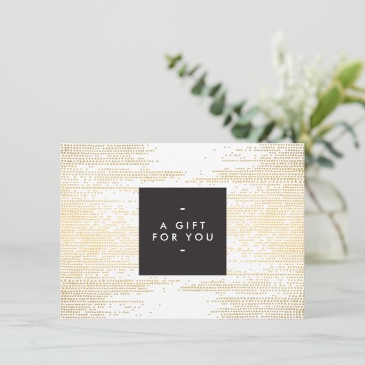 Faux Gold Confetti Stippen Pattern Modern Gift Kaa (Staand voorkant)