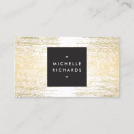 Faux Gold Confetti Stippen Pattern Modern Visitekaartje