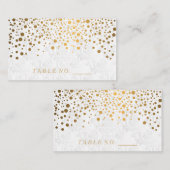 Faux Gold Confetti Stippen Plaatskaarten Plaatskaartje (Voorkant / Achterkant)