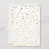 Faux Gold Confetti Typografie Baby shower Kaart (Achterkant)